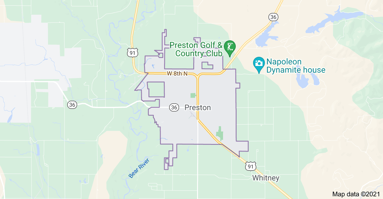 map of preston